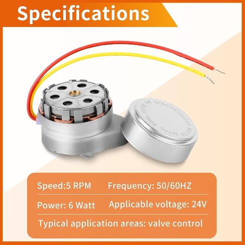 ECHASL 802360JA استبدال محرك صمام منطقة ، يناسب Honeywell V8043/V8044 الملف اللولبي ، 24 فولت ، 50/60 هرتز ، 5W ، 6/5 دورة في الدقيقة ، والفضة in Saudi Arabia