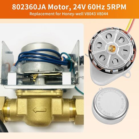 ECHASL 802360JA استبدال محرك صمام منطقة ، يناسب Honeywell V8043/V8044 الملف اللولبي ، 24 فولت ، 50/60 هرتز ، 5W ، 6/5 دورة في الدقيقة ، والفضة in Saudi Arabia