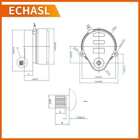 ECHASL 802360JA استبدال محرك صمام منطقة ، يناسب Honeywell V8043/V8044 الملف اللولبي ، 24 فولت ، 50/60 هرتز ، 5W ، 6/5 دورة في الدقيقة ، والفضة in Saudi Arabia