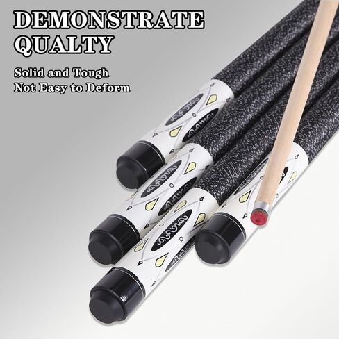 Canadian Maple Pool Cue Sticks (10mm/11.5mm/13mm Tip Available), 58" 2-Piece Pool Sticks for Adults with Low Deflection Shaft,Billiard Sticks for Home, Bar, and Tournament Play in Saudi Arabia