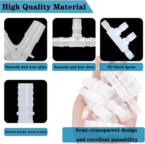 87pcs خرطوم خرطوم طاولة تركيب - 3/8 "، 1/8" ، 1/4 "، 1/2" ، 3/4 "مع مستقيم ، y/t tees ، مخفض البرب in Kuwait