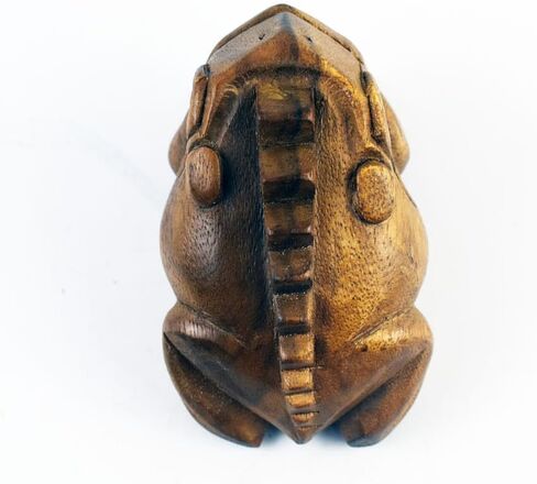 الضفدع Guiro Wood Block Musical Musical Musical Musical Size Perform Natural Wood Güiro Frog. (5.5 بوصات -4.0 سم.) in Kuwait