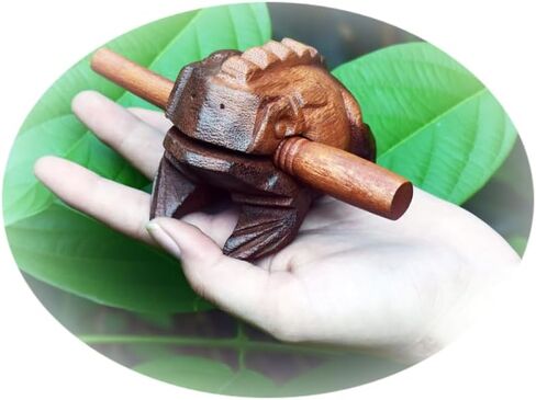 Frog guiro wood block musical instrument Percussion Musical Instrument Perfect size Natural Wood Güiro Frog. (5.5 inches-14.0 cm.) in Kuwait