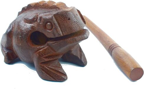 Frog guiro wood block musical instrument Percussion Musical Instrument Perfect size Natural Wood Güiro Frog. (5.5 inches-14.0 cm.) in Kuwait