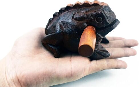 Frog guiro wood block musical instrument Percussion Musical Instrument Perfect size Natural Wood Güiro Frog. (5.5 inches-14.0 cm.) in Kuwait