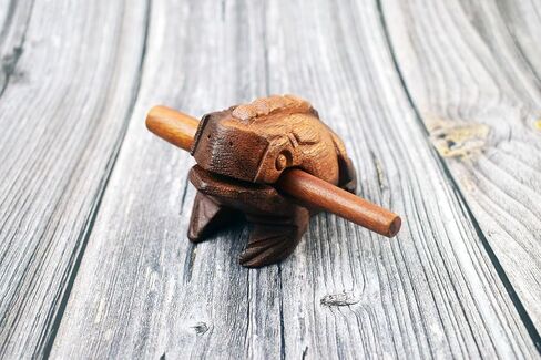 Frog guiro wood block musical instrument Percussion Musical Instrument Perfect size Natural Wood Güiro Frog. (5.5 inches-14.0 cm.) in Kuwait