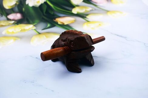 Frog guiro wood block musical instrument Percussion Musical Instrument Perfect size Natural Wood Güiro Frog. (5.5 inches-14.0 cm.) in Kuwait