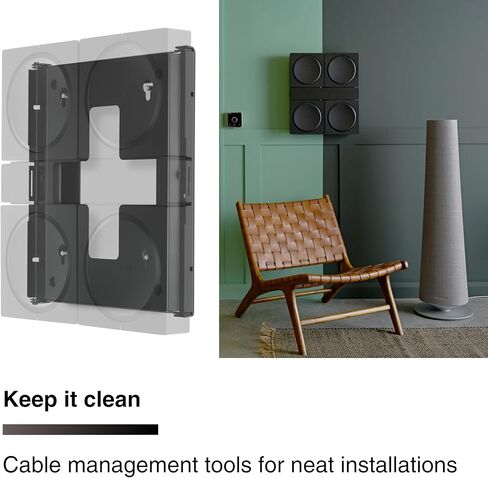 Flexson Dock for 4 Sonos Amps - Black in Saudi Arabia
