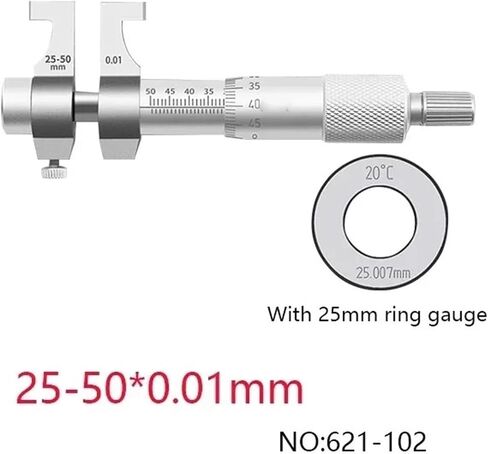 Stainless Steel Two-Point Inner Diameter Micrometer Internal Measuring Micrometer 5-30/25-50-75-100mm0.01N Inner Diameter Ruler(75-100mm) in Saudi Arabia