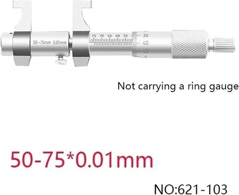 Stainless Steel Two-Point Inner Diameter Micrometer Internal Measuring Micrometer 5-30/25-50-75-100mm0.01N Inner Diameter Ruler(75-100mm) in Saudi Arabia
