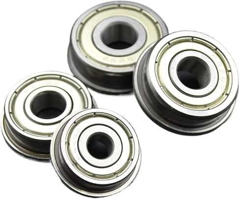 10pcs محامل ذات حواف 2mm 3mm 4mm 5mm 6mm 7mm 8mm 9mm Bore Mf115 Mf52 F608 MF105 MF106 F695 F688 ZZ Ball Ball مع حافدة (10x19x5mm) in Saudi Arabia