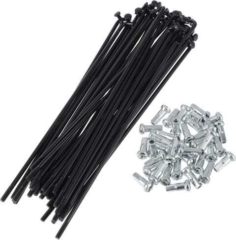 1 Set Universal Bicycle Spokes 13G 127mm Length Bike Wheel Spokes Nipple Black 45 Steel in Saudi Arabia
