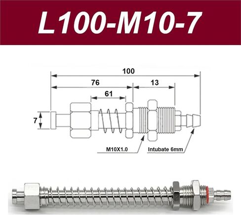قاعدة كوب شفط الفراغ 7 مم من معالجة أجهزة لاعبي الهواء مدخل الهواء 1pcs (L100-M10-7) in Kuwait
