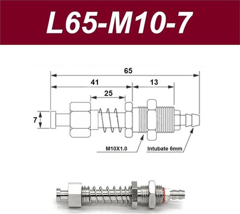 قاعدة كوب شفط الفراغ 7 مم من معالجة أجهزة لاعبي الهواء مدخل الهواء 1pcs (L100-M10-7) in Kuwait