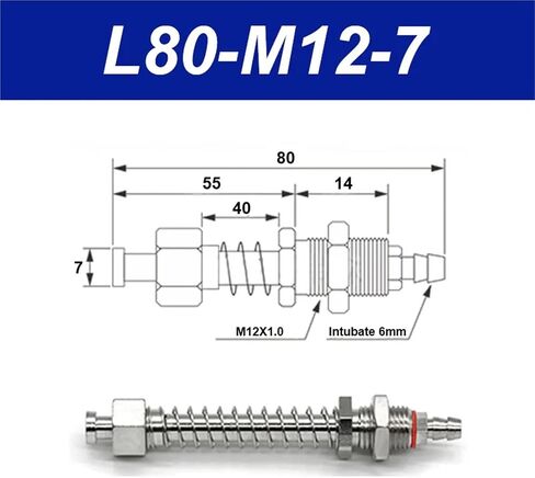 قاعدة كوب شفط الفراغ 7 مم من معالجة أجهزة لاعبي الهواء مدخل الهواء 1pcs (L100-M10-7) in Kuwait