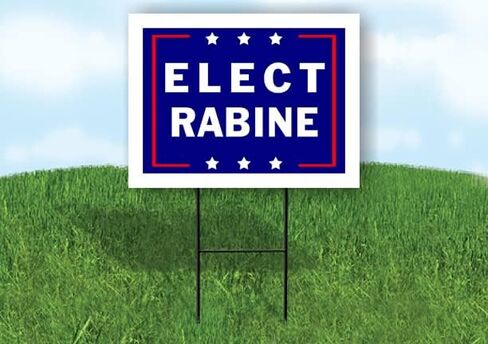 Elect Rabine - Single Side Yard Sign Road Sign مع STAND - علامات الممرات للشوارع ، العشب ، البلوك ، المنزل ، العقارات - علامات الفناء ، لافتات مخصصة ، لافتات شخصية - 18 "× 24" in Saudi Arabia