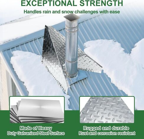 Snow Destroyer for Chimneys, Roof Snow Diverter Roof Vent Snow Guard for Chimneys,Snow Splitter for 6" 8" 10" Wood/Metal Stove Pipes in Saudi Arabia
