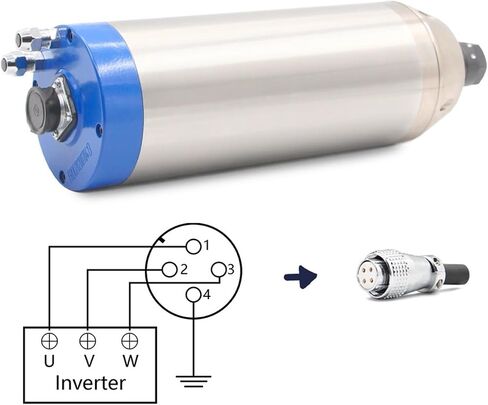 3.2kw Water-Cooled Spindle Motor 4 Pieces Bearing 0.01mm Accuracy 220v / 380v Water-Cooled 3.0kw D=100mm(Steel Ball Bearing,380v) in Saudi Arabia