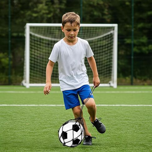 مدربي ركلة كرة القدم ، 2 PCS Football Kick Trainer Net Drick Arming Throw Solo Practice Training Equipments Single Single Soccer Ball Experiory for Size 3 4 5 Balls Beginners Actostiast in Saudi Arabia