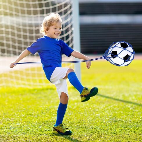 مدربي ركلة كرة القدم ، 2 PCS Football Kick Trainer Net Drick Arming Throw Solo Practice Training Equipments Single Single Soccer Ball Experiory for Size 3 4 5 Balls Beginners Actostiast in Saudi Arabia
