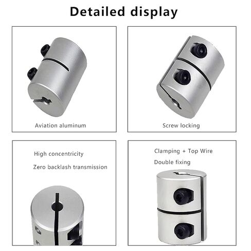 D20L25 الألومنيوم الصلبة طول اقتران العمود 25 مم ، القطر 20 مم ، موصل مفصل مقرنة السهول لمجلة طابعة ثلاثية الأبعاد CNC Machine DIY (5 ، القطر الداخلي 5 مم إلى 7 مم) in Kuwait