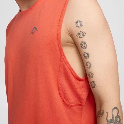 Nike Solar Chase Men's Men Fistless Runveless Top (Vintage Coral/Khaki/Black ، FN3309-846) size small in Saudi Arabia