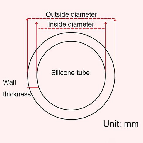 1M Silicone Tube, Beer Pipe Milk Hose Translucent Pipe Soft Rubber Flexible Tube(ID 16xOD 21mm 1M) in Kuwait