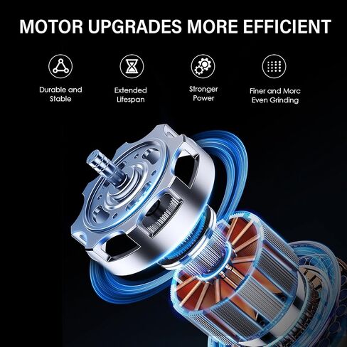 مجموعة طاحونة من الملح والفلفل الكهربائي ، والملح الأوتوماتيكي والفلفل طاحونة مع الخزانة الخارجية القابلة للتعديل من 6 مستويات ترقية ، وتشغيل البطارية ، وملء سهلة ، وسعة أكبر مع LED (أسود/أسود) in Kuwait