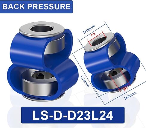LS D D23L24 8 Font Encoder اقتران حلقة مزدوجة الزوجين مرنة ألومنيوم سبيكة 3D الموصل الكهربائي (4mmx7mm) in Saudi Arabia