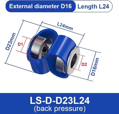 LS D D23L24 8 Font Encoder اقتران حلقة مزدوجة الزوجين مرنة ألومنيوم سبيكة 3D الموصل الكهربائي (4mmx7mm) in Saudi Arabia