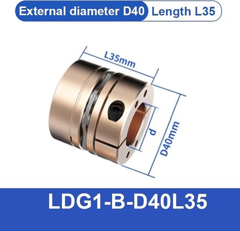 Flexible Diaphragm Coupling D40L35 8mm to 22mm 8-Screw Larger Step Servo Motor Coupler(16X16) in Saudi Arabia