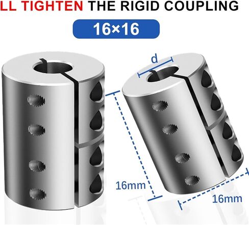 D16L16 Aluminum Encoder Shaft Rigid Coupling Integral High Coupler 3 4 5 8 mm Bore Diameter(LL-B-D16L16-4X6) in Saudi Arabia
