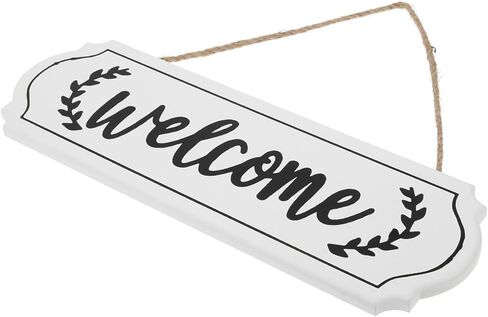 GLEAVI Rustic Wood Welcome Sign for Front Door Single-sided Door Plate Pendant for Coffee Bar Restaurant Home Homeowners and Families in Saudi Arabia