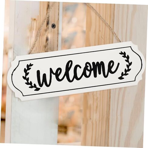 GLEAVI Rustic Wood Welcome Sign for Front Door Single-sided Door Plate Pendant for Coffee Bar Restaurant Home Homeowners and Families in Saudi Arabia