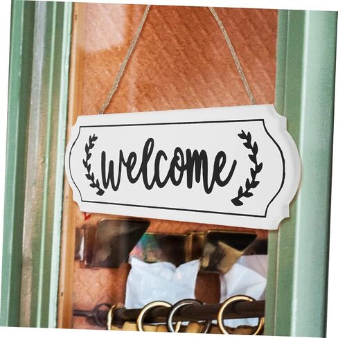 GLEAVI Rustic Wood Welcome Sign for Front Door Single-sided Door Plate Pendant for Coffee Bar Restaurant Home Homeowners and Families in Saudi Arabia