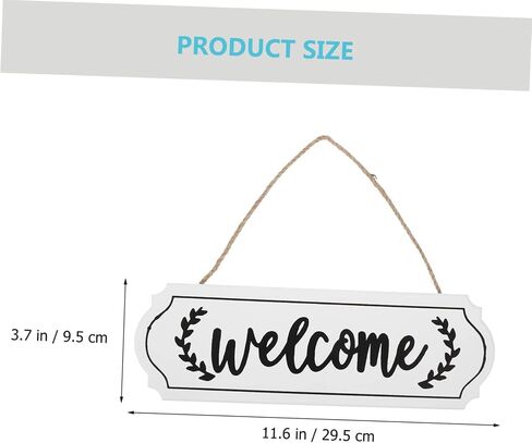 GLEAVI Rustic Wood Welcome Sign for Front Door Single-sided Door Plate Pendant for Coffee Bar Restaurant Home Homeowners and Families in Saudi Arabia