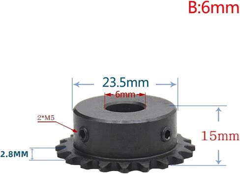 Steel Motor Drive Gear Black 1pc 04C Chain Gear 45# Steel 10 Teeth Industrial Sprocket Wheel with Top Wire Bore 5mm 6mm 8mm 10mm in Saudi Arabia