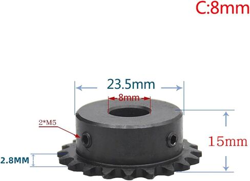Steel Motor Drive Gear Black 1pc 04C Chain Gear 45# Steel 10 Teeth Industrial Sprocket Wheel with Top Wire Bore 5mm 6mm 8mm 10mm in Saudi Arabia