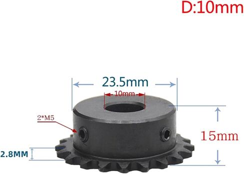 Steel Motor Drive Gear Black 1pc 04C Chain Gear 45# Steel 10 Teeth Industrial Sprocket Wheel with Top Wire Bore 5mm 6mm 8mm 10mm in Saudi Arabia