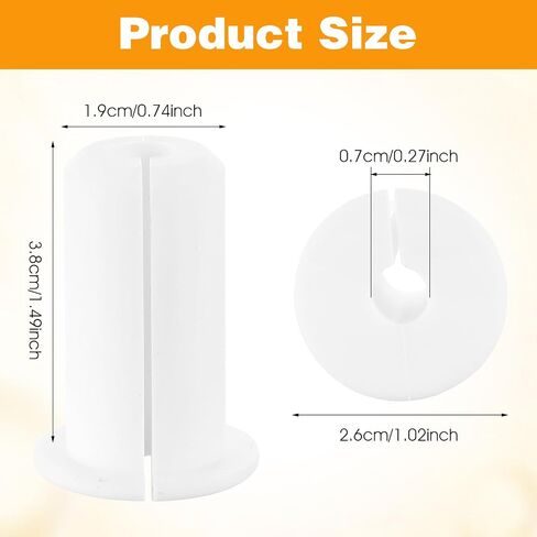 4pcs جدار الحلقات للكابلات 3/4 بوصة توجيه الكبل مجموعة لاتغالات كابل السيليكون من خلال الحلقات الجدار المناشرات (أبيض) in Saudi Arabia