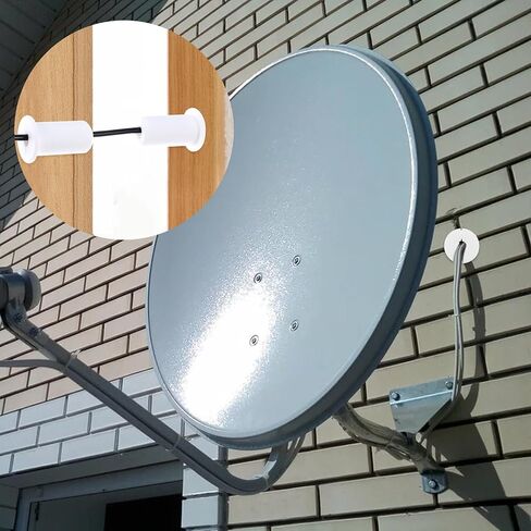 4pcs جدار الحلقات للكابلات 3/4 بوصة توجيه الكبل مجموعة لاتغالات كابل السيليكون من خلال الحلقات الجدار المناشرات (أبيض) in Saudi Arabia