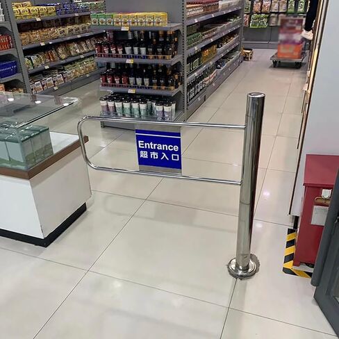 الفولاذ المقاوم للصدأ الباب في اتجاه واحد الأرجوحة | ممر متين وبوابة السلامة للمشاة لمحلات السوبر ماركت والمصانع والحدائق | 90 × 97 سم التصميم الثقيل in Kuwait