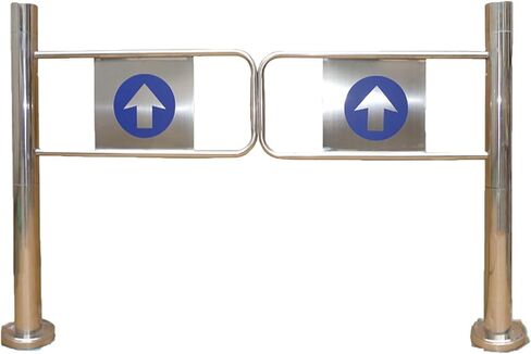 بوابة أمان إغلاق تلقائية لمدخل السوبر ماركت - الفضة 100 × 97 سم | باب التأرجح في اتجاه واحد للوصول إلى الممر والمصنع - حل آمن ومريح للمرور in Kuwait