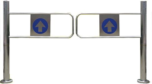 بوابة التأرجح التلقائي لمدخل السوبر ماركت ، حاجز أمان أحادي الاتجاه ، باب نقل المشاة المعدني للمستودع ، المكتبة ، المتجر المناظر الخلابة (الفضة ، 50 × 97 سم) in Kuwait