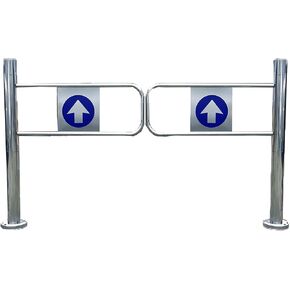 بوابة التأرجح التلقائي في اتجاه واحد ، مدخل سوبر ماركت من الفولاذ المقاوم للصدأ ، حاجز معدني 90 درجة للمكتبات والمصانع والمستودعات - باب فضية متينة (80x97 سم) in Kuwait