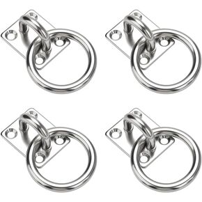 GSHLLO 4 PCS 30 × 35 مم لوحات خاتم ثقيلة من الفولاذ المقاوم للصدأ لوحات العين اللوحات الحائط حلقة حلقة السقف حلقات التعادل المعد in Kuwait