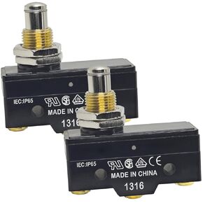 BE-2RQ1-A4 Plunger Micro Switch (Pack of 2) – 25A SPDT Limit Switch for Car Lift Power Units - Replacement for Honeywell BE2RQ1A4, Benwil 300282, Rotary Lift P461-2 in Kuwait