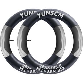 yunscm 2-pcs 26x3.0 أنابيب الدراجة الدهنية ذات الختم ذاتيا 26 × 3.0/3.5 AV32mm (76/89-559) إصلاح تلقائي فائق ، مقاومة للثقب مع 26x3 26x3 in Kuwait