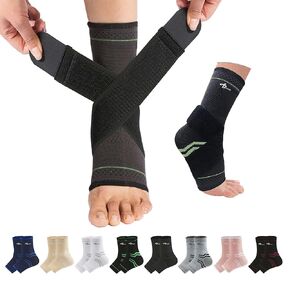ABIRAM Ankle Brace Compression Sleeve with Adjustable Support Strap in Saudi Arabia
