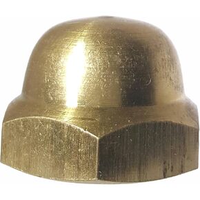 8-32 Hex Cap Nuts, Solid Brass, Grade 360, Commercial, Plain Finish, Quantity 25 by Fastenere in Kuwait